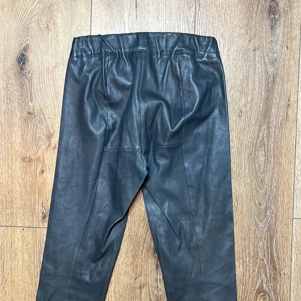 Sylvie Schimmel Gray Lamb Leather Leggings Size 38/6